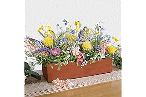 Rustic Farmhouse Flower Wood Box Centerpieces for Summer Tables