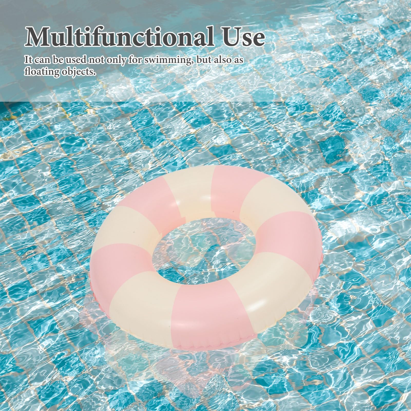 JOINPAYA Thickened Inflatable Swim Ring for Adorable for Beach Pool Fun Lightweight Easy to Inflate for Relaxation and Leisure Activities