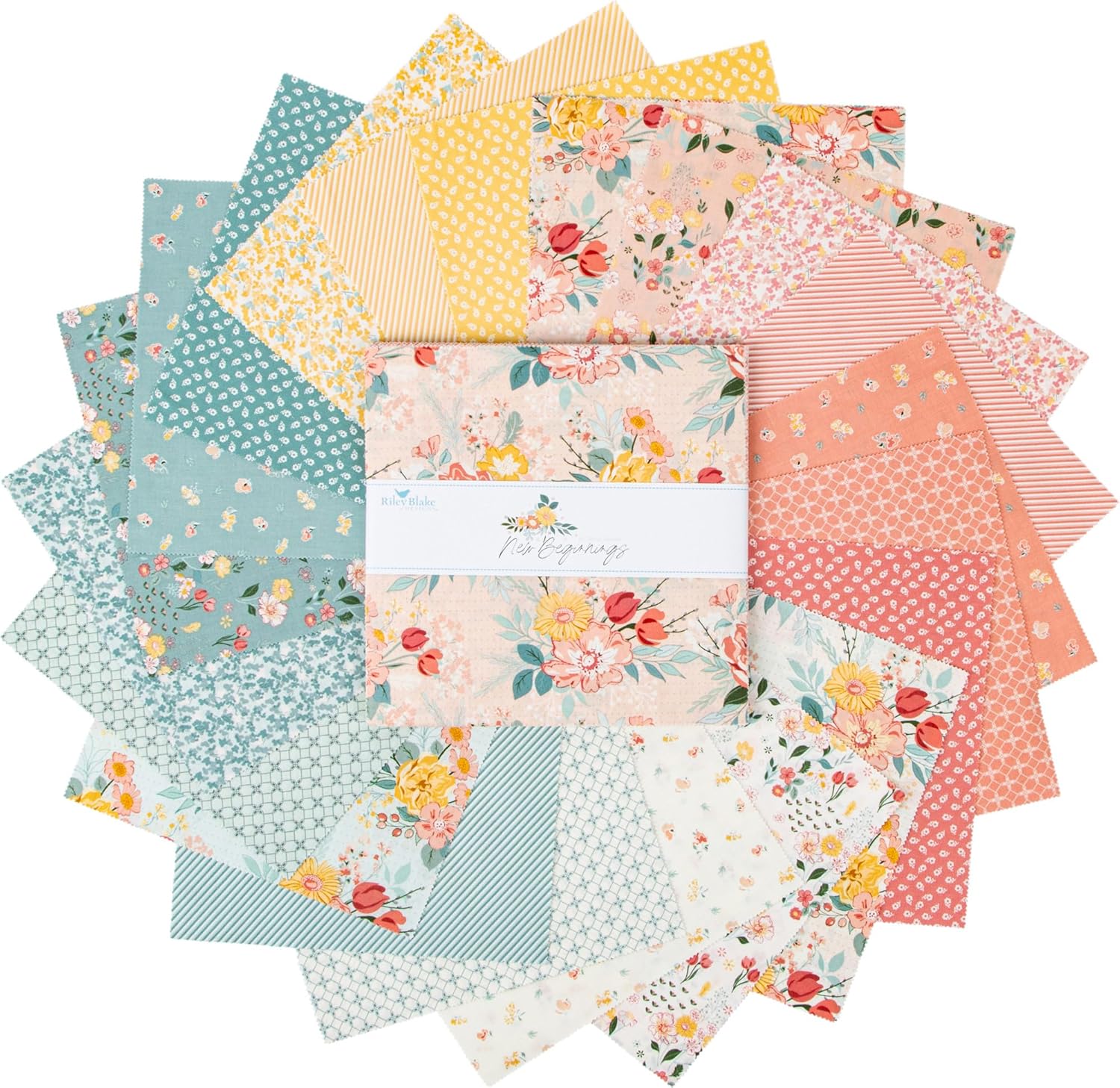 Sandy Gervais New Beginnings 10" Stacker 42 10-inch Squares Layer Cake Riley Blake 10-15750-42