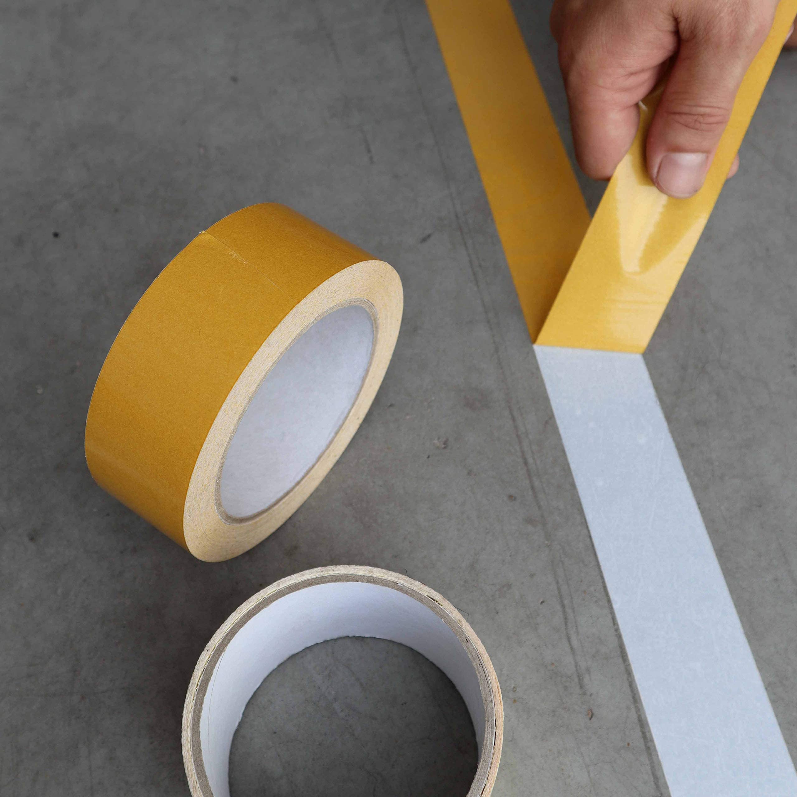 gws 36 Rollen Doppelseitiges Verlegeband, Stark klebendes Teppichband für Teppich & PVC-Böden, Profi-Qualität, je Rolle 25 m x 50 mm