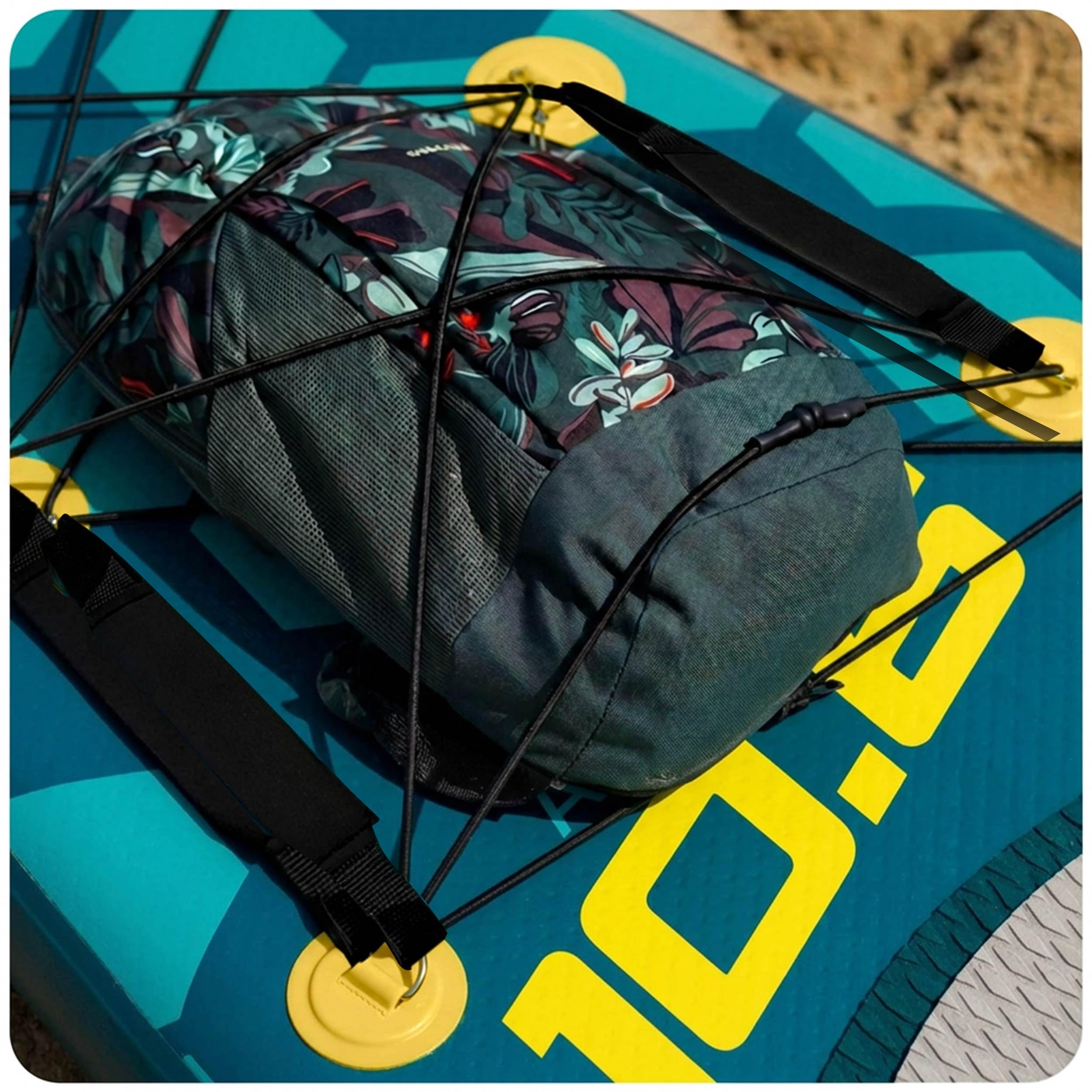 Neo-Sport Stand Up Paddle Board - SUP Aufblasbar Set - 320 cm - Mit Zubehör Handpumpe Paddel Leash Rucksack - Aquasurf 10.6 - Braun
