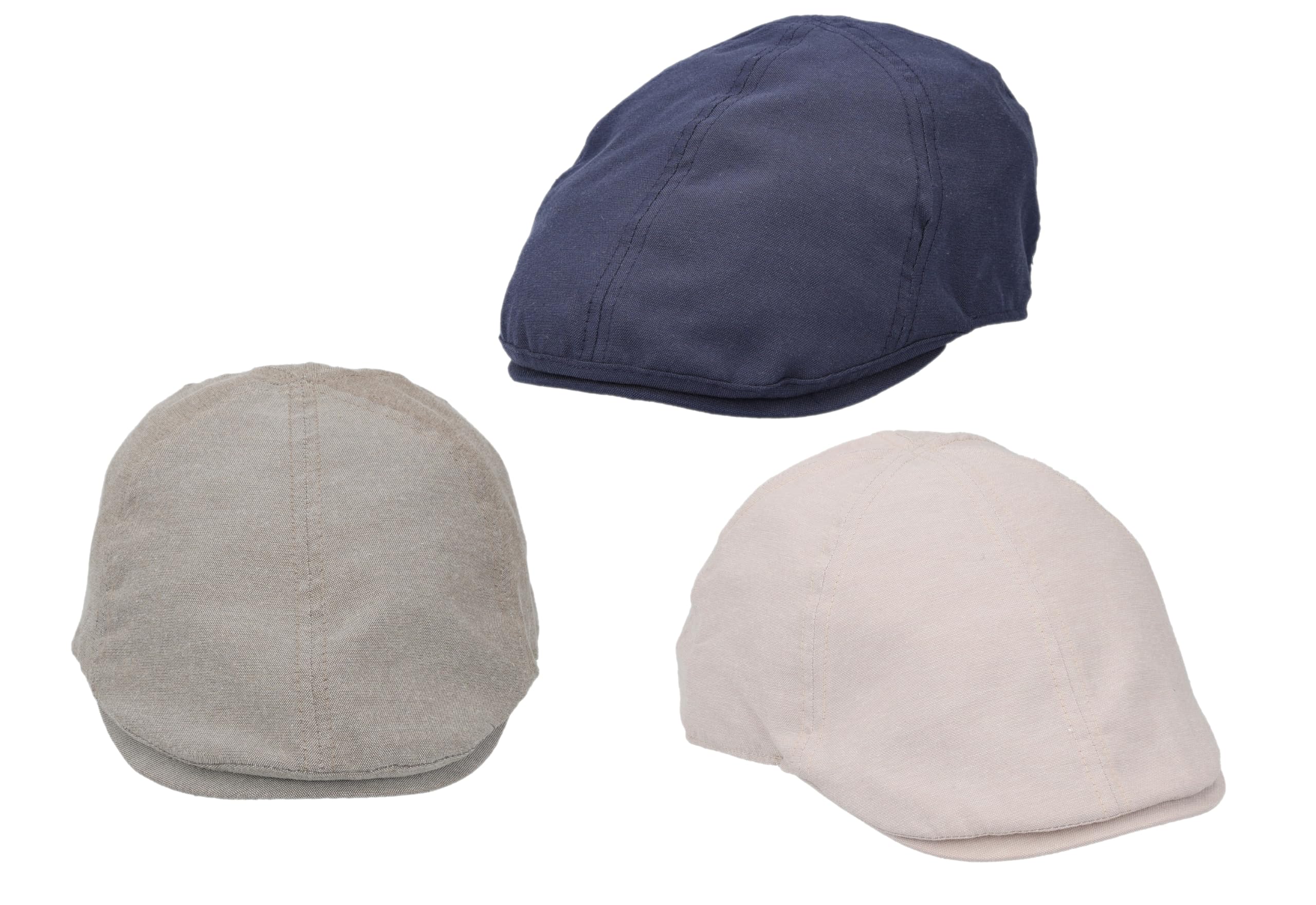 Coppola Estiva Uomo in Cotone Leggero, Stile Classico Inglese, 3 Colori: Navy, Taupe, Sabbia