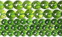 Vista 32 de 60 piezas de cuentas de piedra natural de 6 mm de esmeralda verde Cuentas sueltas redondas de piedra de curación de energía AAA para hacer joyas