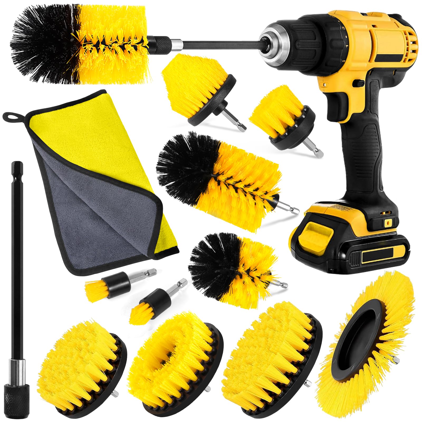 Brush Attachment Drill Set 5 Pieces Drill Brushes Attachment Cleaning - View #10