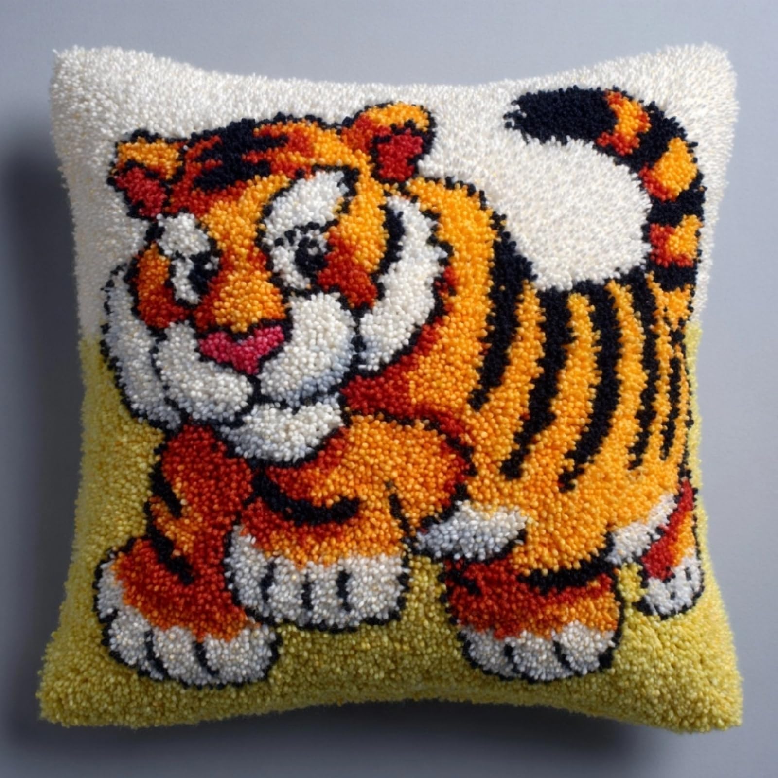 AxiangziK Latch Hook Cushion Kits for Adults,Tiger