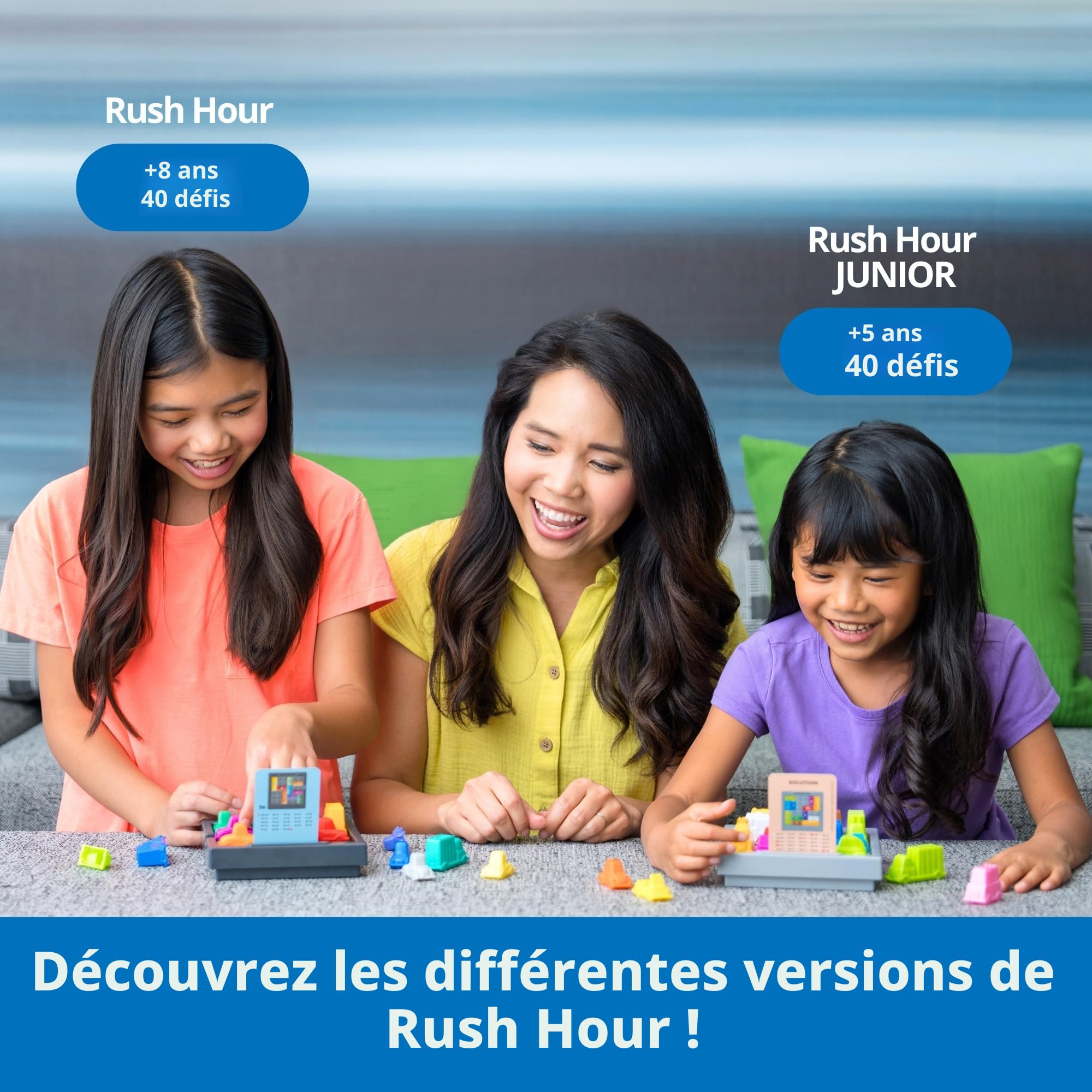 ThinkFun Rush Hour (édition 2025) — Jeu de Puzzle Traffic Jam Logic avec 40 défis, Casse-tête STEM pour Enfants de 8 Ans et Plus et Adultes, adapté aux Voyages
