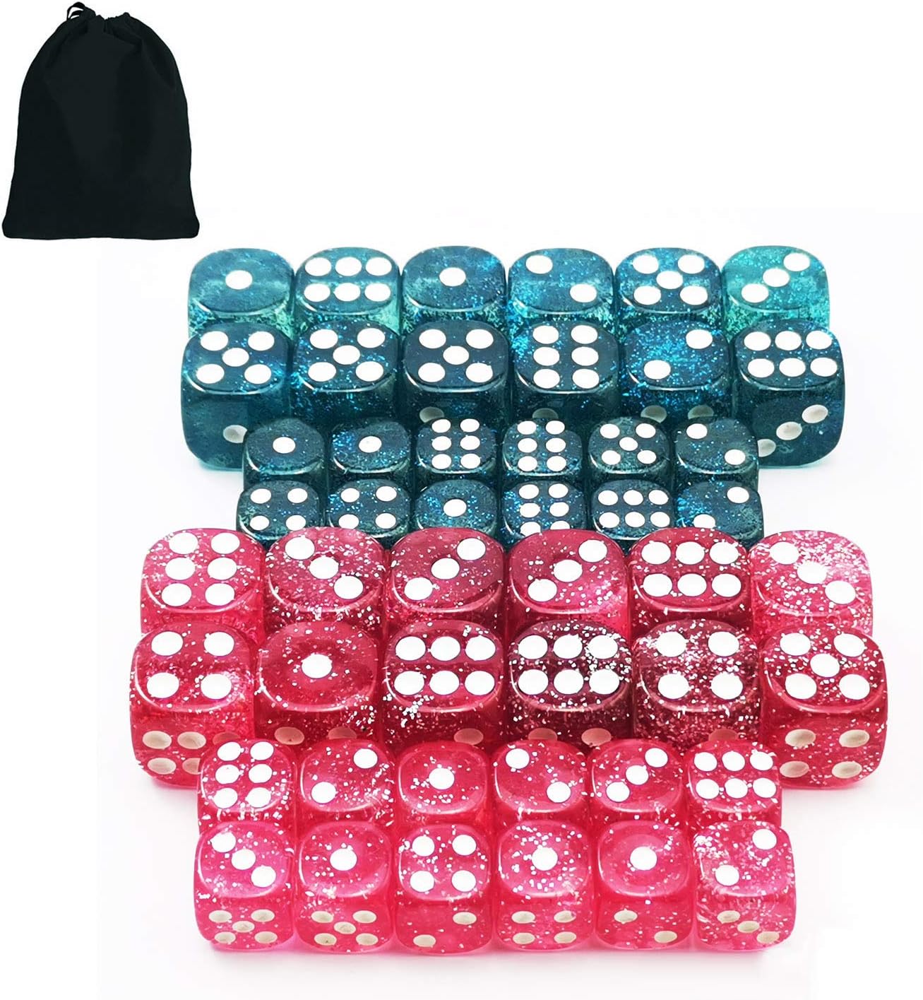 Bescon Old Looking Ancient Bone Dice D6 16mm 12pcs Set, 16mm Six Sided Die (12) Block of Stone Dice