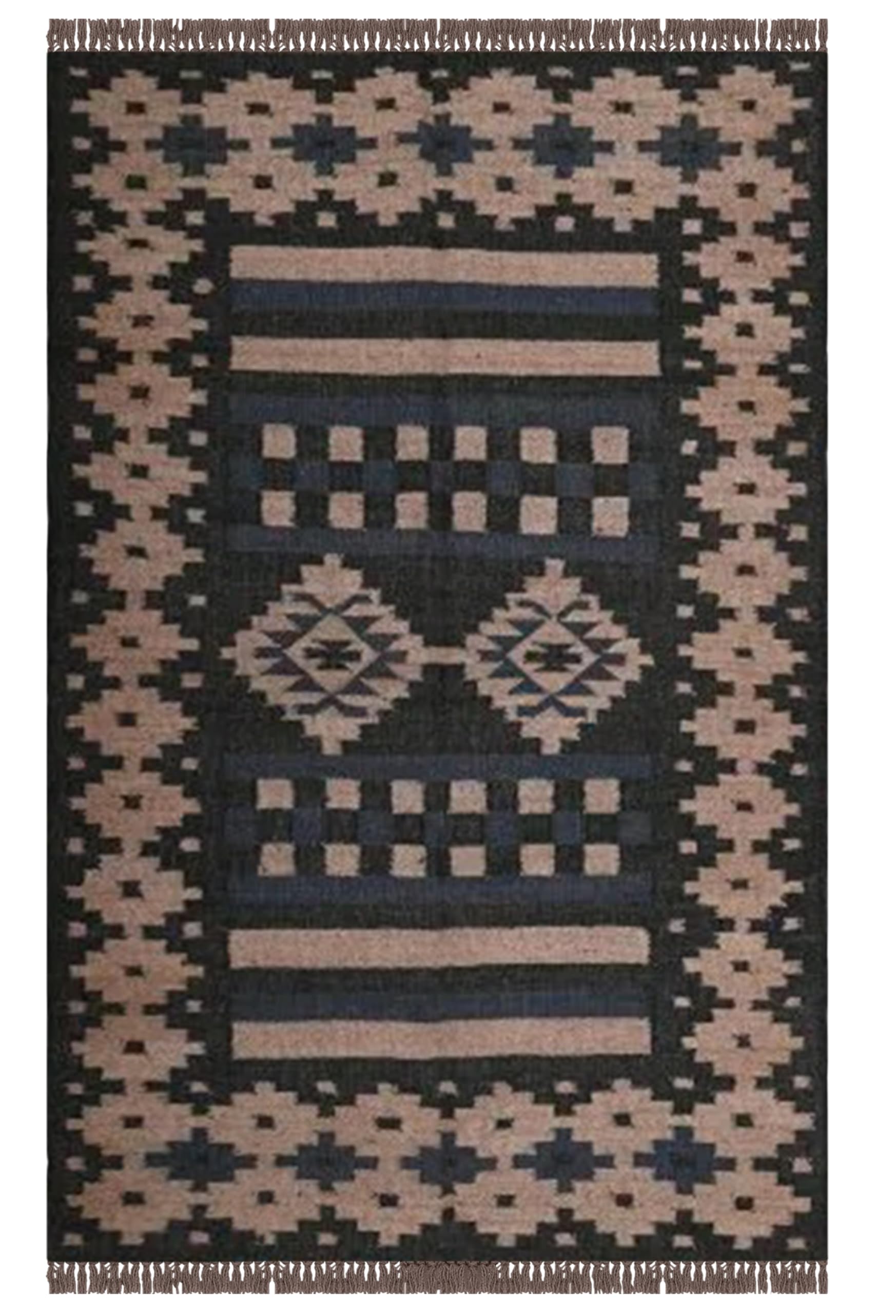 Tapis de couloir haut de gamme en laine de jute tissé main 61x152