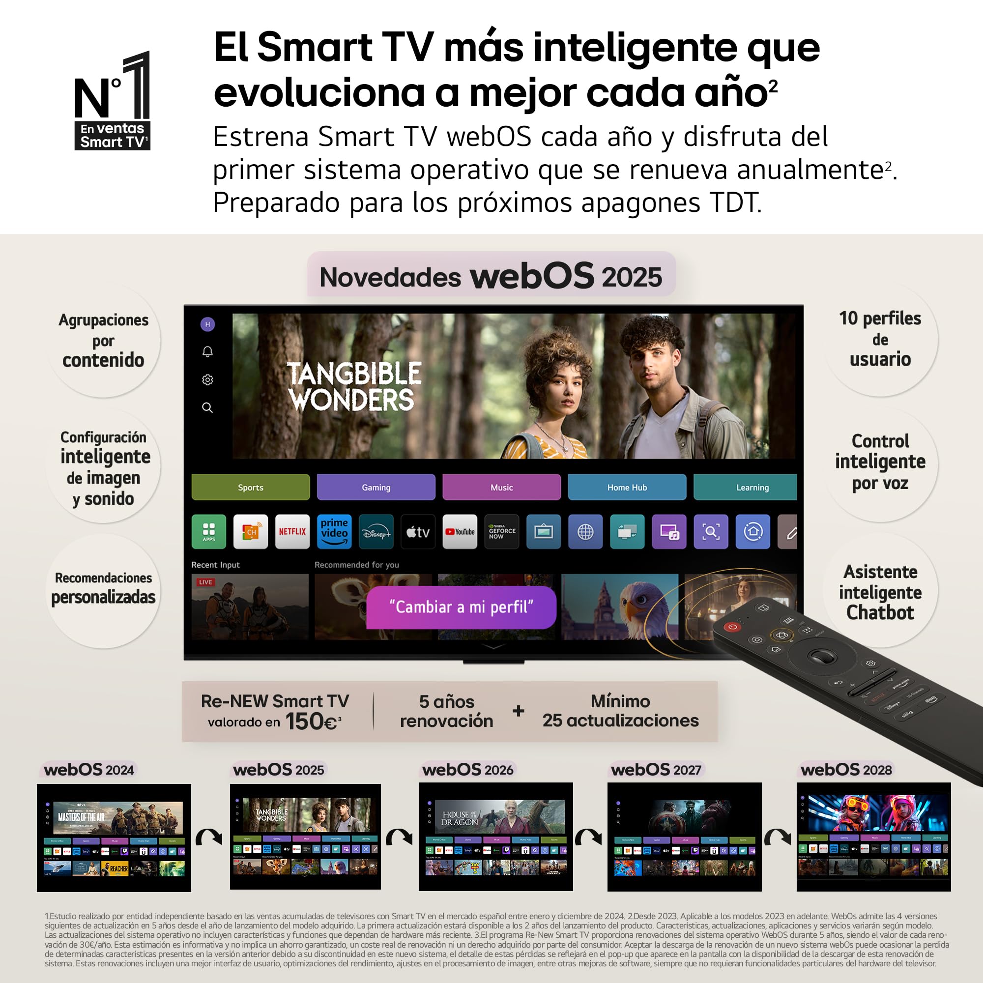 LG 43UA73006LA - TV 43", UHD 4K, WebOS 25, Ultimate IA, HDR10 Pro, Super Upscaling, Dolby Digital Plus, Google Assistant, Negro