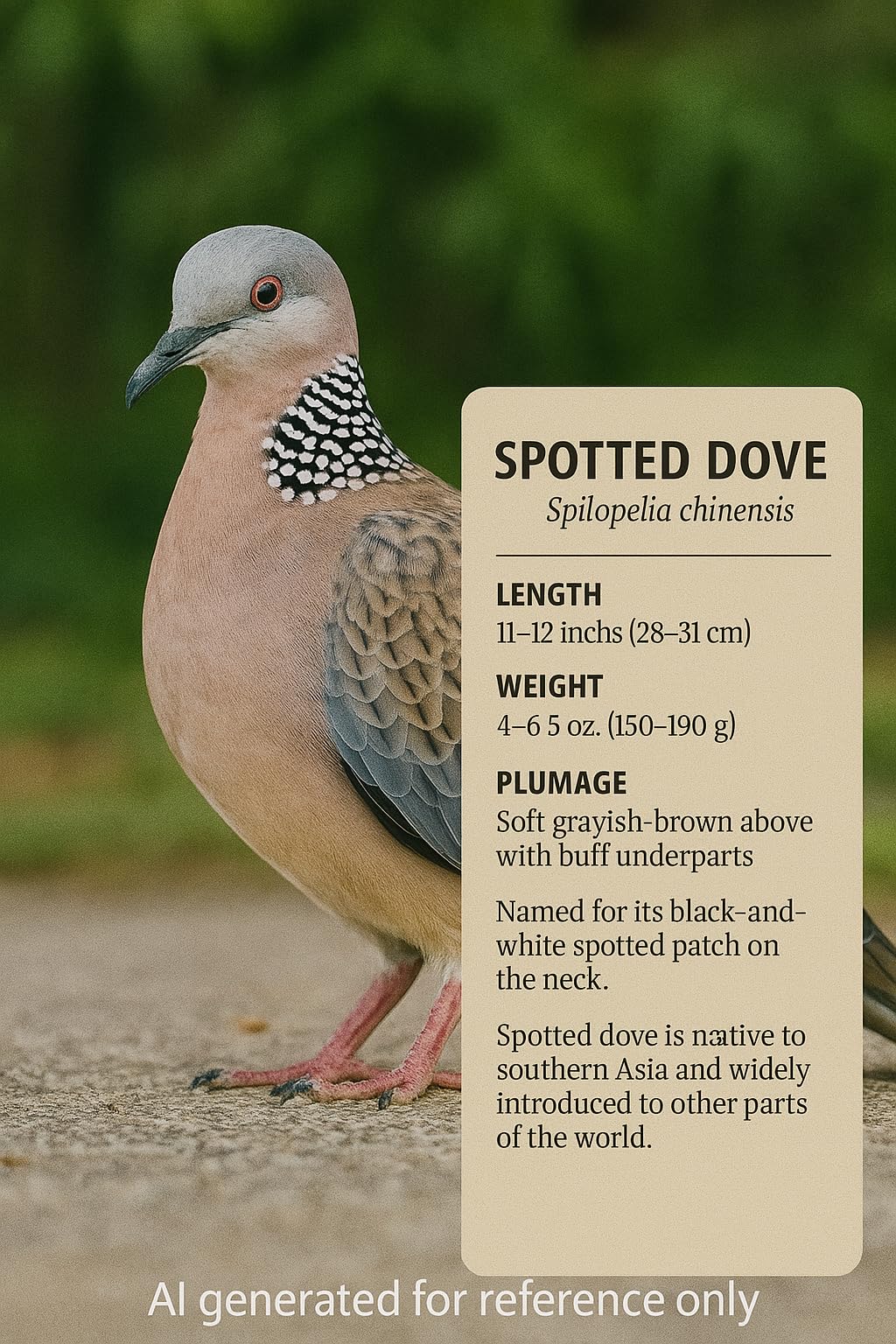 PuffPurrs Lifelike Spotted Dove Plush Toy, Cute Realistic Pearl-Necked Dove Teddy Stuffed Animal - Image 2