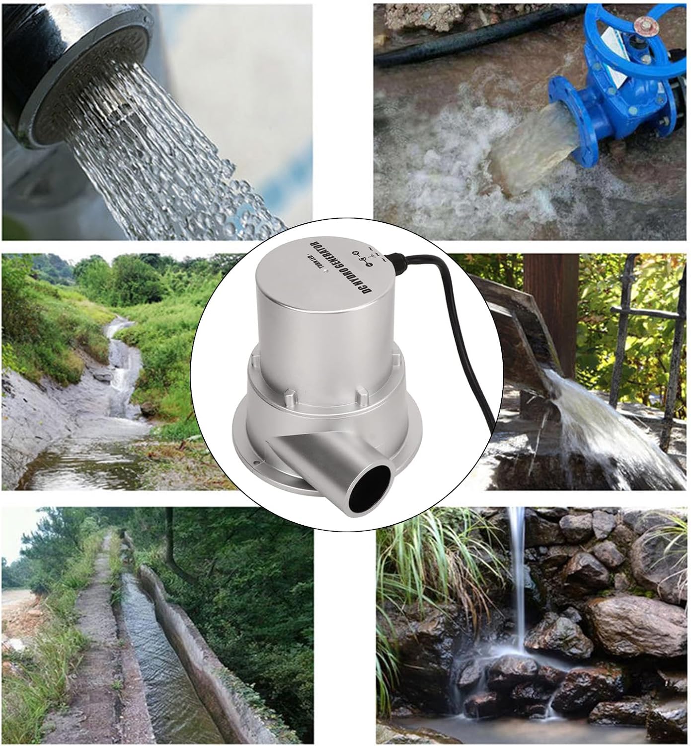 Hydro Generator, Permanent Magnet Water Turbine Generator, Magnet Brushless Motor, 12V Battery Charging Hydroelectric Generator (100W)