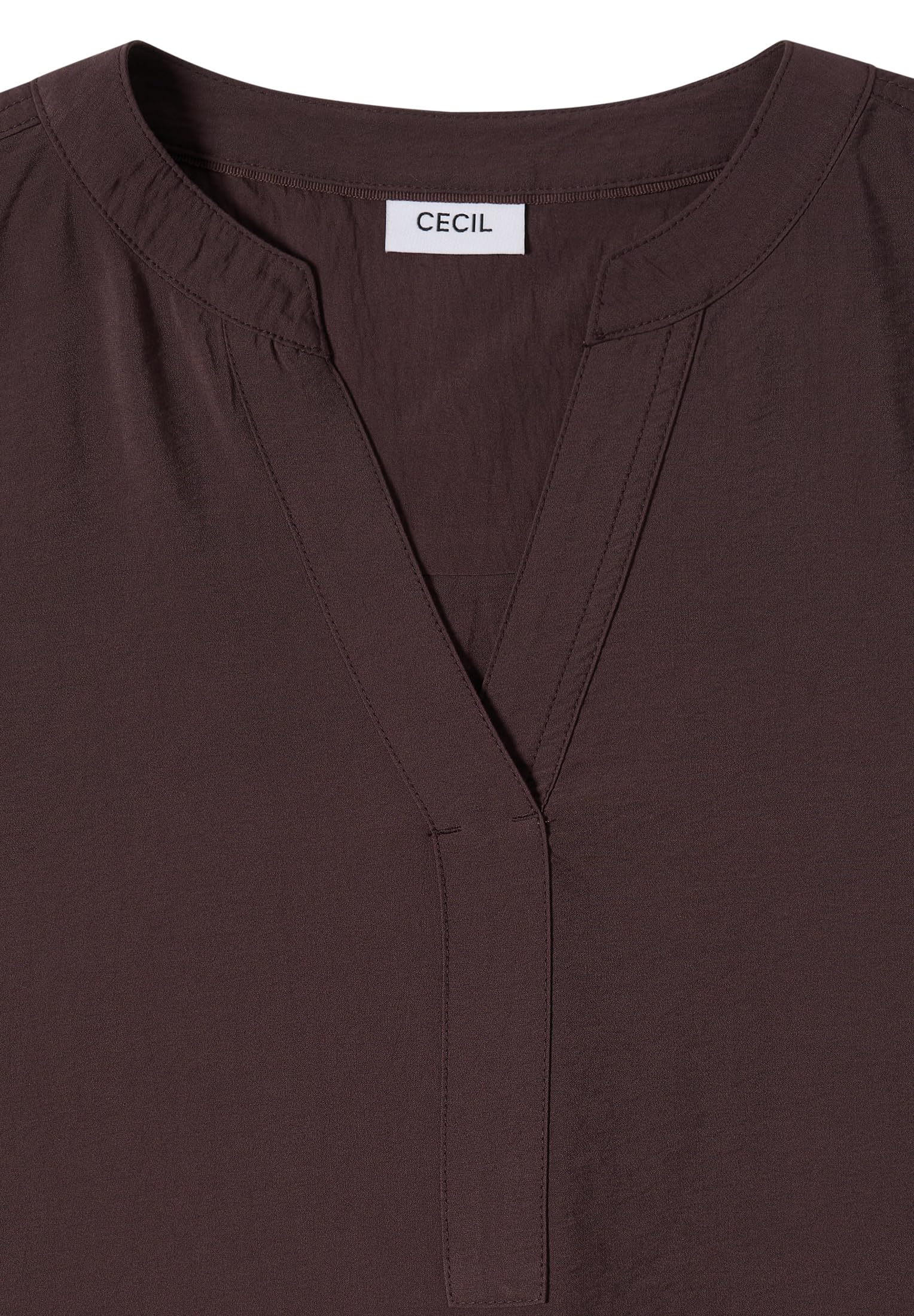 Cecil Damen 1409316 Knielanges Kleid mit Split Neck (1er Pack)