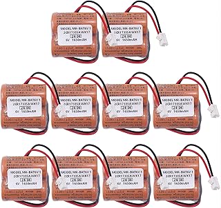 10-Pack MR-BAT6V1 2CR17335A WK17 6V 1650mAh Lithium Battery Replacement 2CR17335A WK17 Battery for M80 Driver MR-J4 servo System