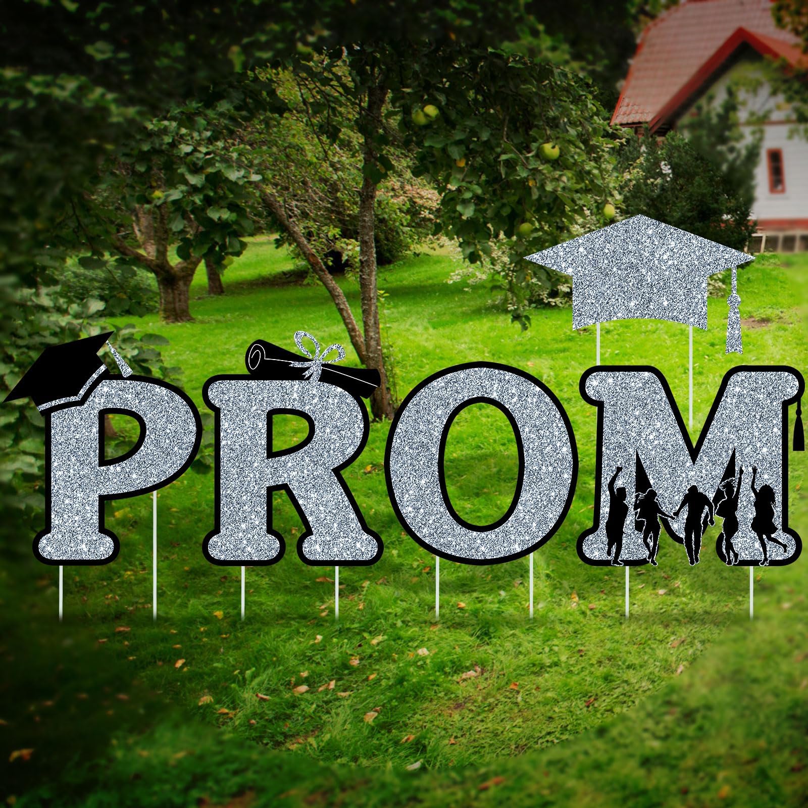 Memorywuu 5 Pcs Large Prom 2024 Yard Signs Waterproof