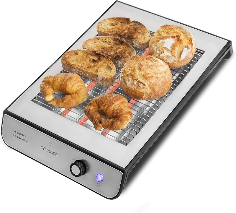Cecotec Flach-Toaster Horizontal Turbo Easy Toast Inox 900W rozsdamentes kenyérpirító