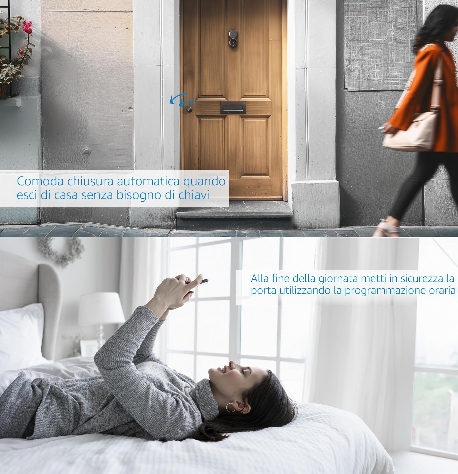 Nivian Serratura Smart Bluetooth- Smart lock con accesso remoto e apertura senza chiave- Creazione di chiavi virtuali per gli ospiti - Funzione di chiusura automatica per proteggere la casa