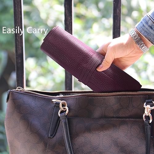 Miniatura 7 de Soporte para brochas de maquillaje, organizador de cepillos, estuche rodante, bolsa de cosméticos para viajes, bolsa portátil con ruedas, bolsa de