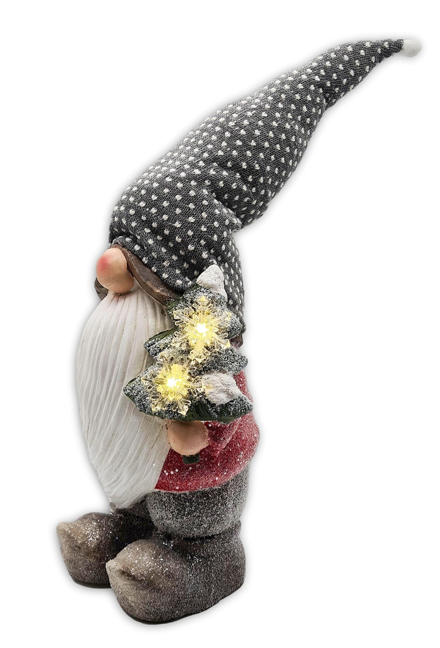 Wichtelstube-Kollektion XL Wichtel Figuren Weihnachten 54cm mit LED Stern Weihnachtsdeko aussen