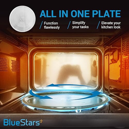 Miniatura 2 de BlueStars Plato de vidrio para microondas de 12.75 pulgadas  Reemplaza 1B71961F 507049 WB49X10074 1B71961H  Ajuste universal para GE LG GoldStar