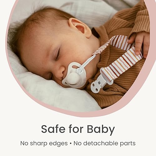 Miniatura 2 de Juego de 4 soportes para chupete de bebé, con clip para niña, ajuste universal