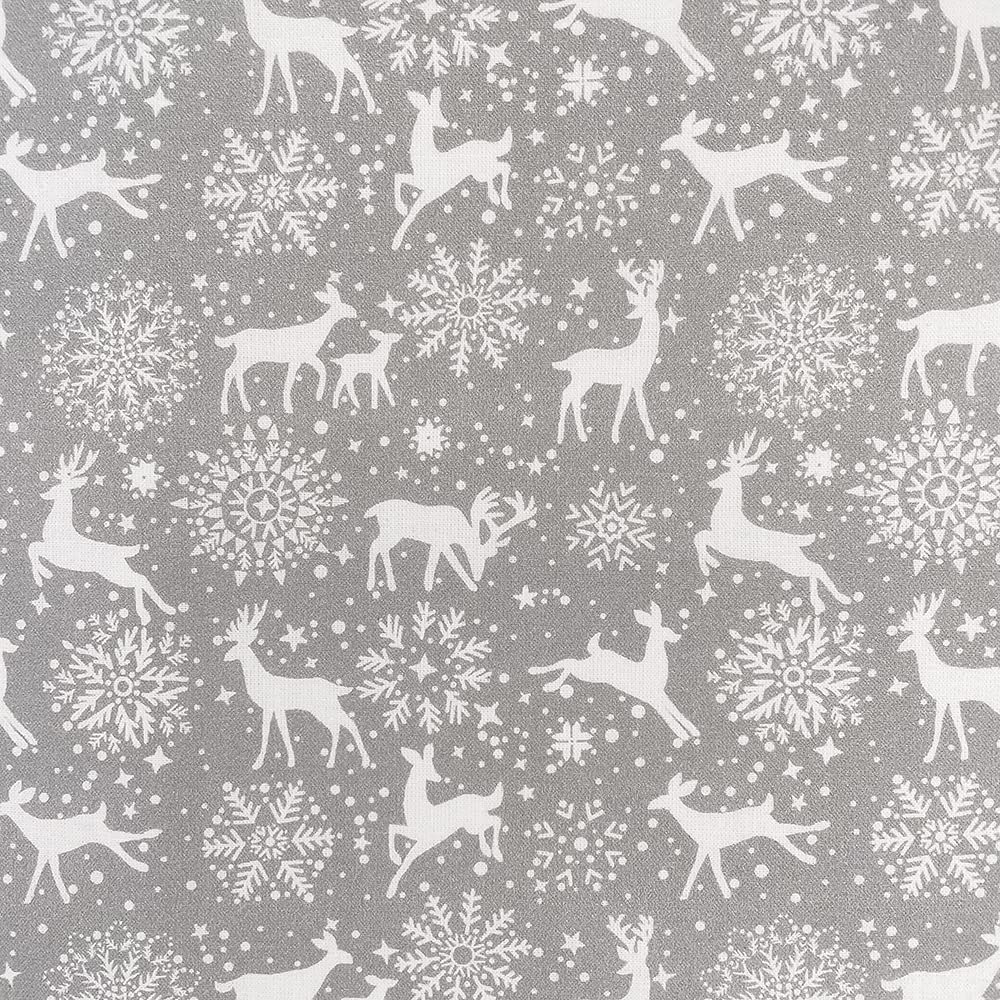Discover Lifestyle & Fashion Fabrics Winter Reindeer Silver 100% Cotton Christmas Xmas Crafty Prints For Children Kids Crafts Quilting Fabric Material | 55" - 140 Cm Wide (Per Quarter, )