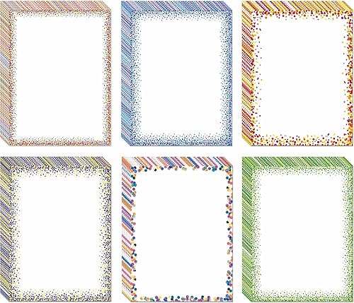 Papel de papelería colorido más grueso, papel estético de 8.5 x 11 pulgadas, 48 hojas, 6 estilos, doble cara, bonito papel, papel decorativo para
