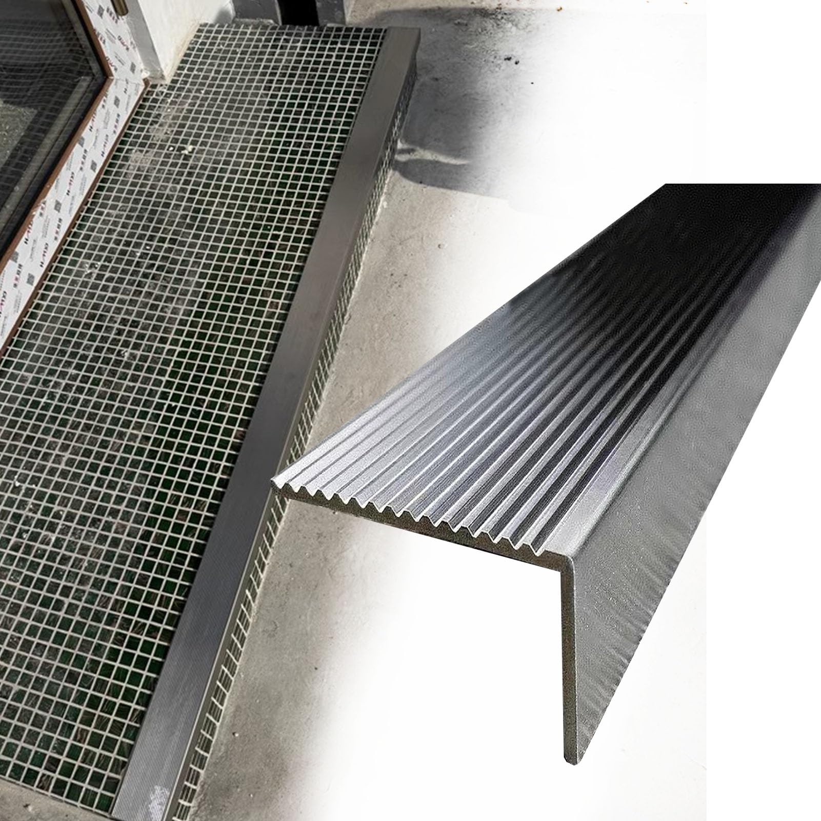 Protector de escalera para evitar tropiezos en el hogar con suelo de vinilo Flo Step Ed Guard