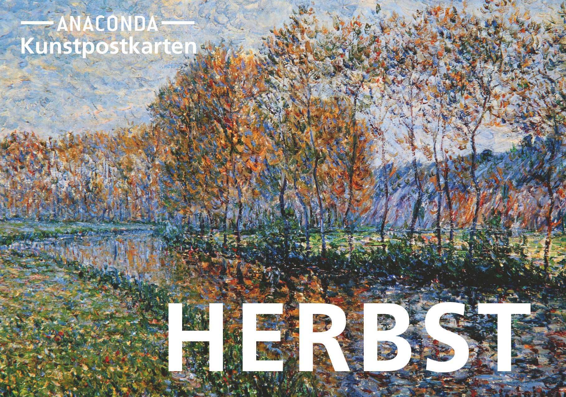 Postkarten-Set Herbst: 18 Kunstpostkarten aus hochwertigem Karton. ca. € 0,27 pro Karte, einzeln heraustrennbar. Zum Verschenken und Verschicken. Ideal für Postcrossing (Anaconda Postkarten, Band 10)