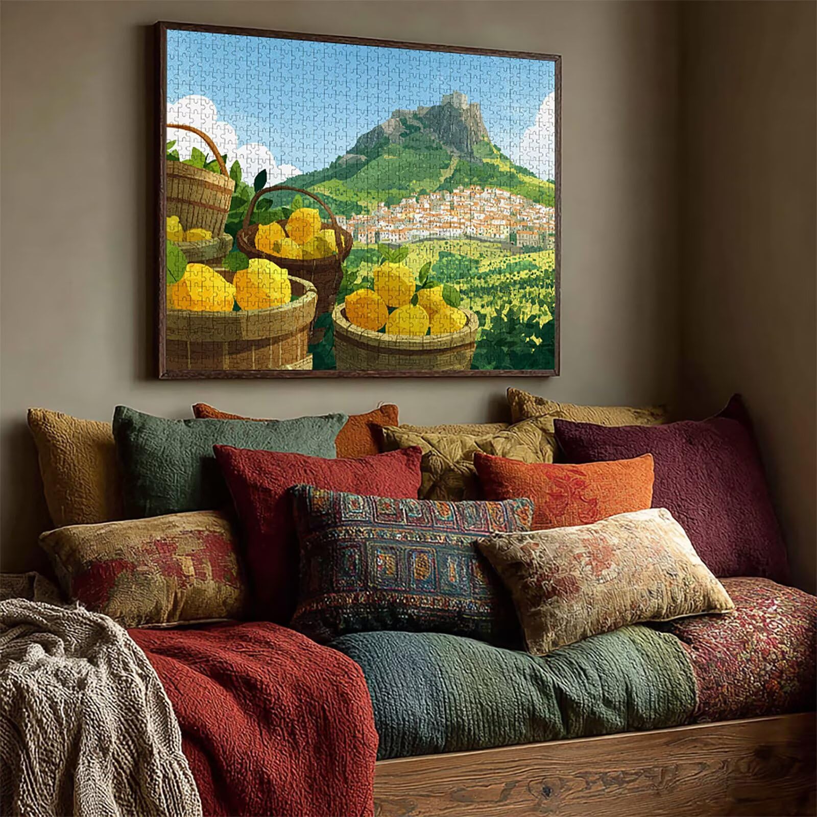 Obst Holz Puzzles 156x105cm, Sicht Jigsaw Puzzles 5000 Teile für Erwachsene Mit Box, EIN Herausforderndes Rätsel Game, Farbenfrohes Legespiel, Geeignet für die meisten Gruppen, Geschenke, O-3050