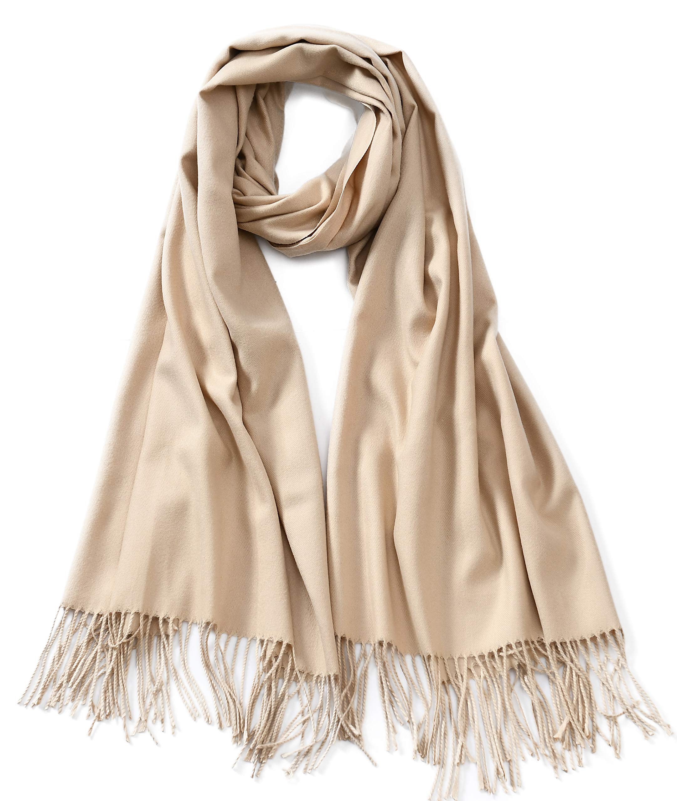 Cindy & WendyLarge Soft Cashmere Silky Pashmina Solid Shawl Wrap Scarf for Women