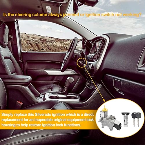 Miniatura 2 de Interruptor de cilindro de cerradura, carcasa del cilindro e interruptor de arranque de repuesto para Chevy, Cadillac, Buick, GMC, Bravada Modles de
