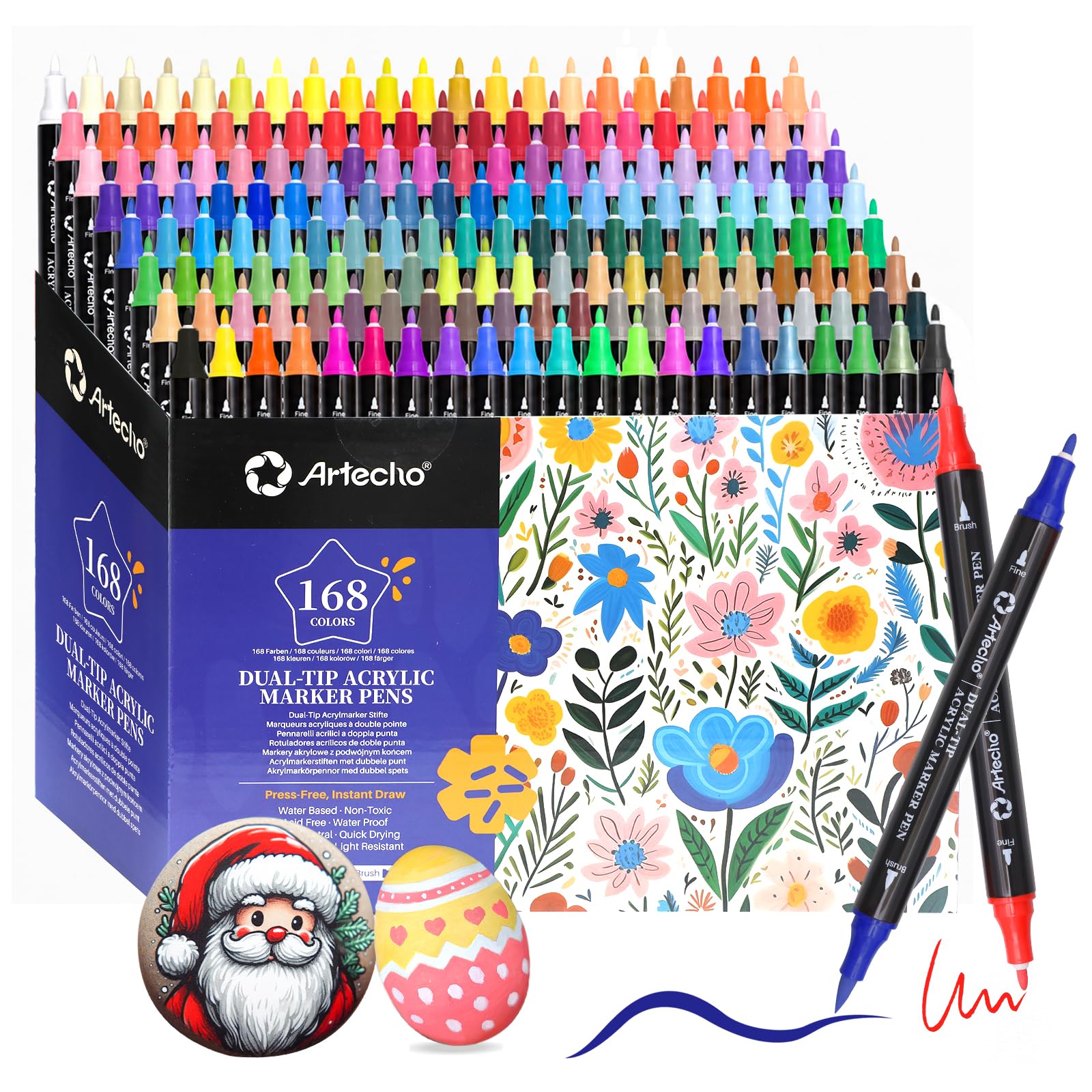 Artecho Acrylic Paint Markers - 72 Colors -18 Artecho Acrylic Paint Markers - 72 Colors -18