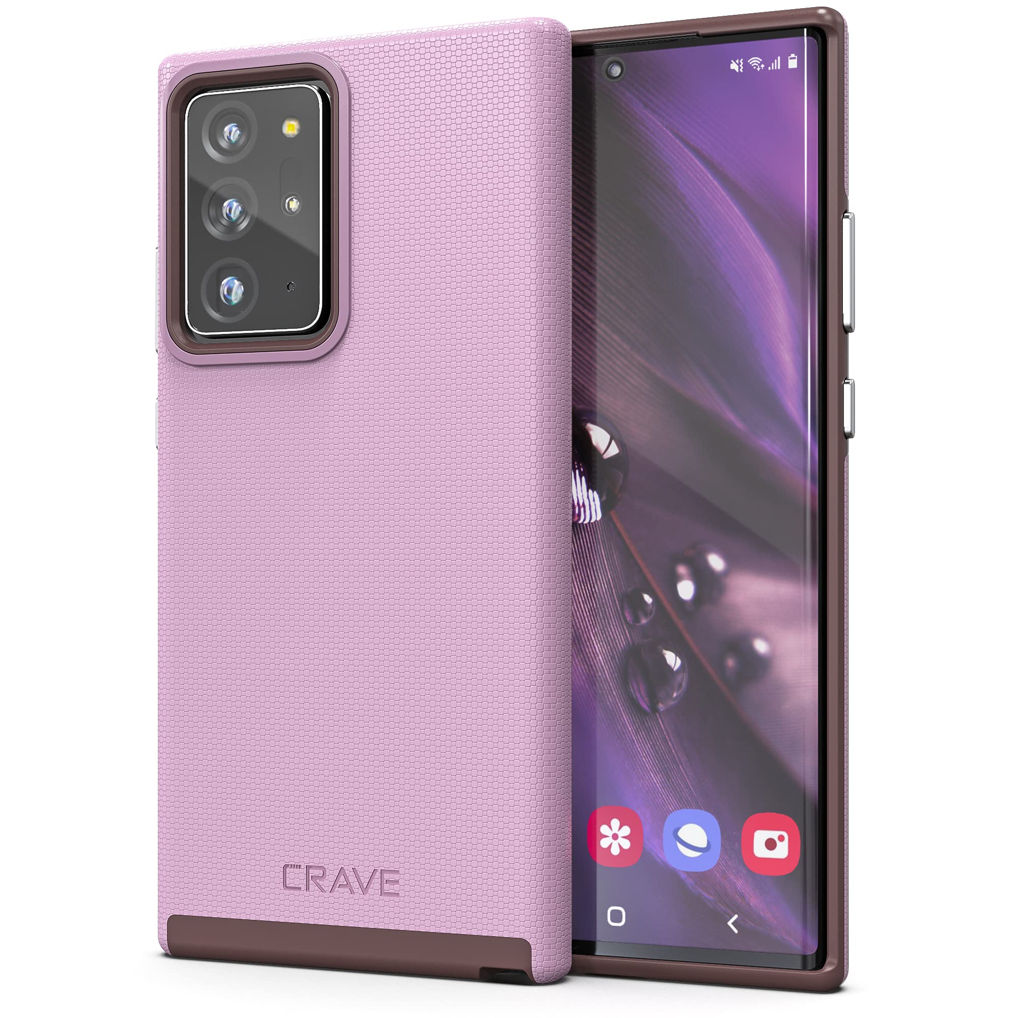 Crave for Galaxy Note 20 Ultra Case, Shockproof Protection Dual Layer Case for Galaxy Note 20 Ultra (6.9 inch) - Lilac