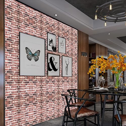 Miniatura 6 de 12 paneles de pared 3D para despegar y pegar, papel tapiz de ladrillo, papel tapiz 3D, paneles de pared para decoración de paredes interiores,