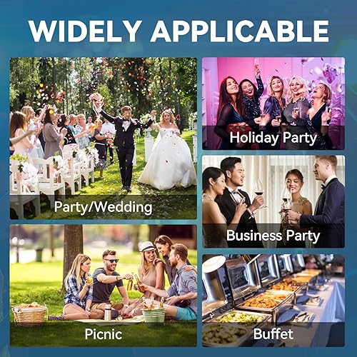 Miniatura 7 de Chafing Dishes for Buffet 4Pack, 9QT Chafing Dish Buffet Set Stainless Steel Buffet Food Warmers Sets for Catering Events Parties Dinners with