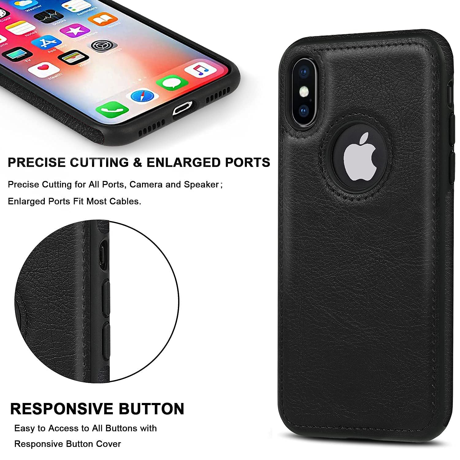 ORETECH Copatibile Con Cover IPhone X, Custodia Per IPhone Xs, [2 X