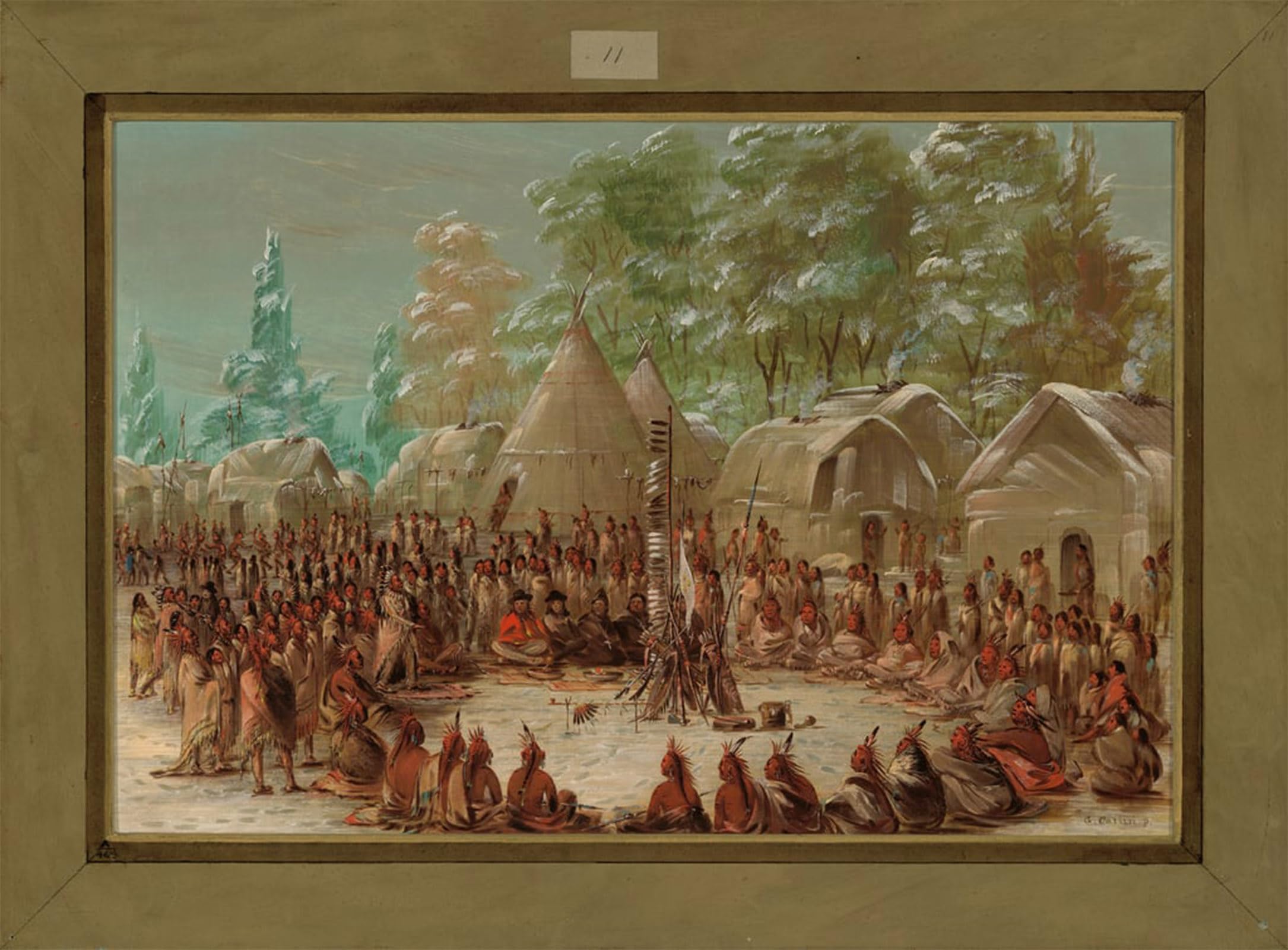 POSTERIIk Vintage Print Pop Art Landscape Artwork La Salle by George Catlin Art Prints for Office Home Decor 60x90cm