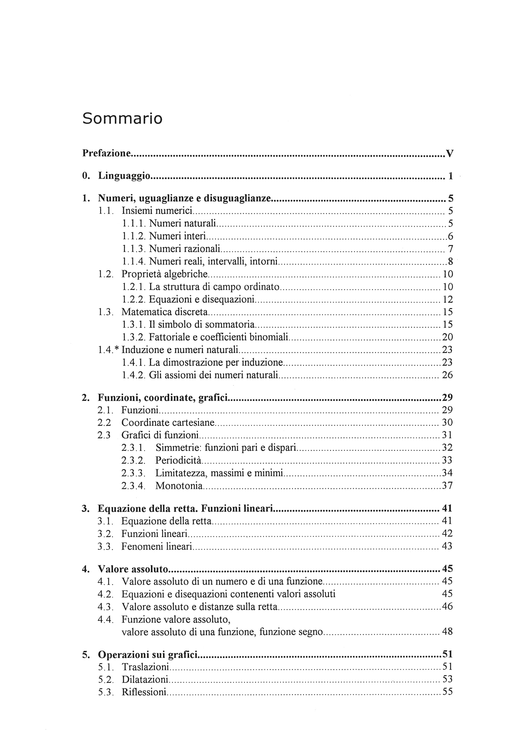 Precalculus. Precorso di Matematica