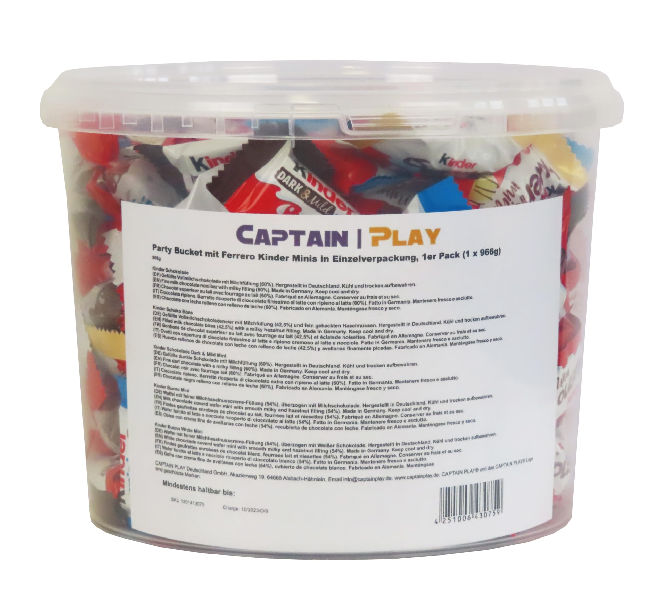 Party Bucket con Kinder Mini specialità 966g
