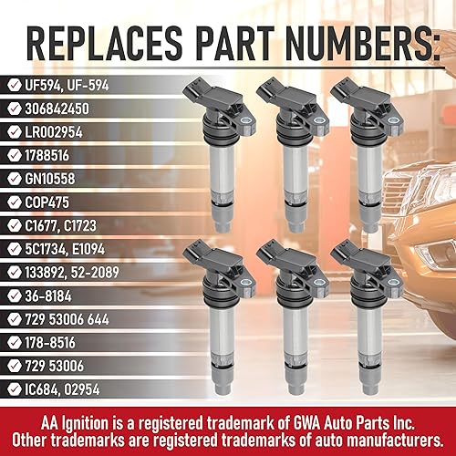 Vista 90 de Juego de 4 bobinas de encendido de repuesto, compatibles con Toyota, Lexus, Scion, 1.8L L4 Corolla, Matrix, Prius, V, Plug-In, Vibe, xD, CT200h