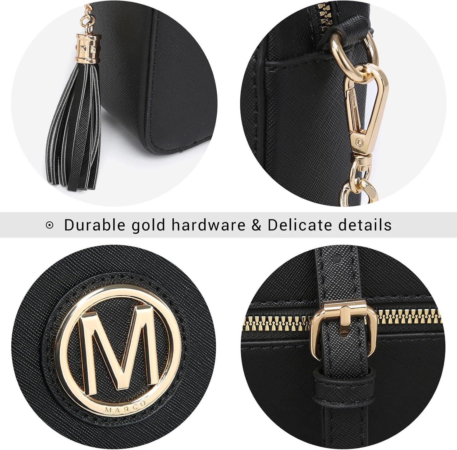 MKP Stylish Lightweight Fashion Crossbody Bag for Women Chic Signature Shoulder Messenger Bag with Tassel Zipper Pocket - Image 4