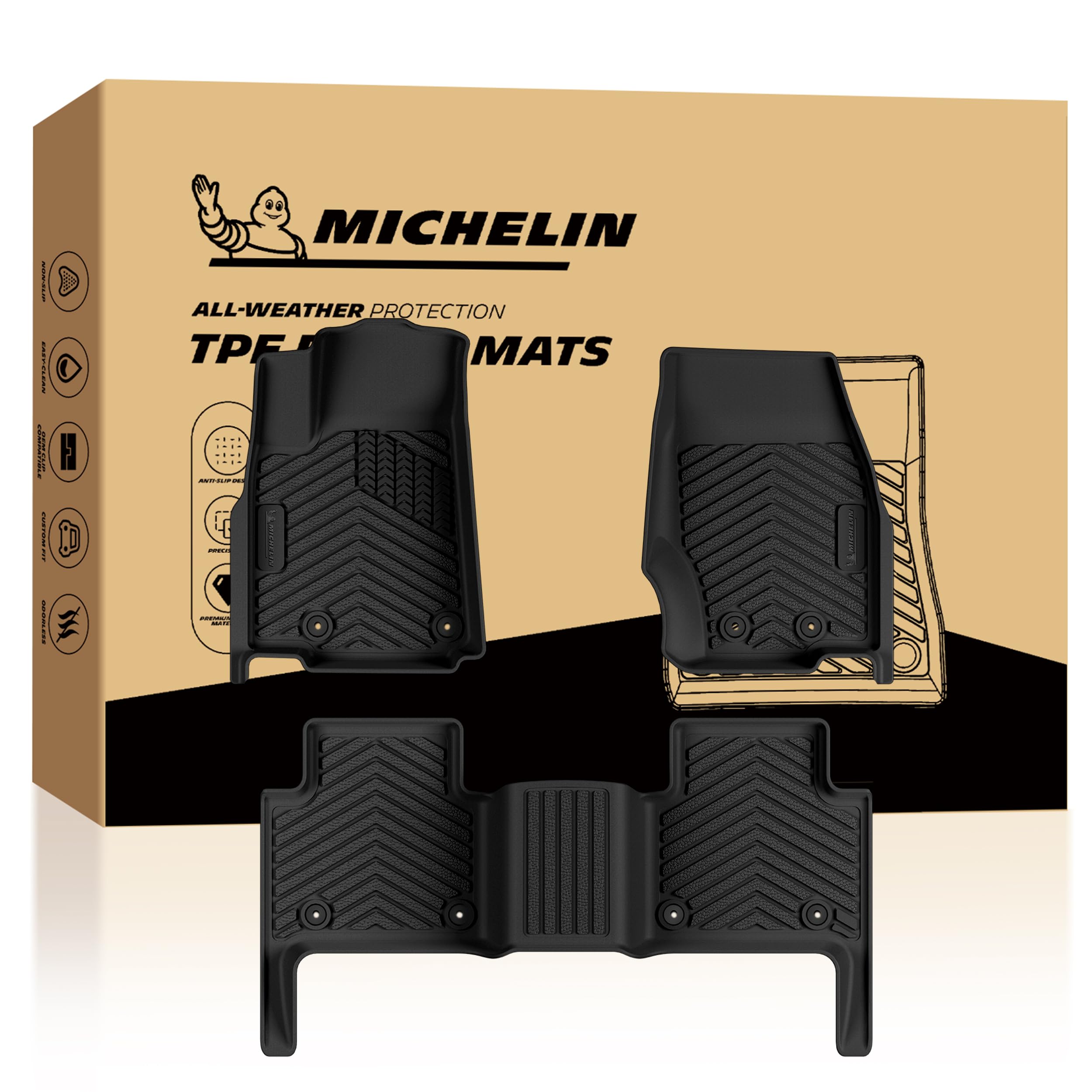 Michelin Vehicle Mats for 2022-2026 Jeep Grand Cherokee WL (3 Piece)