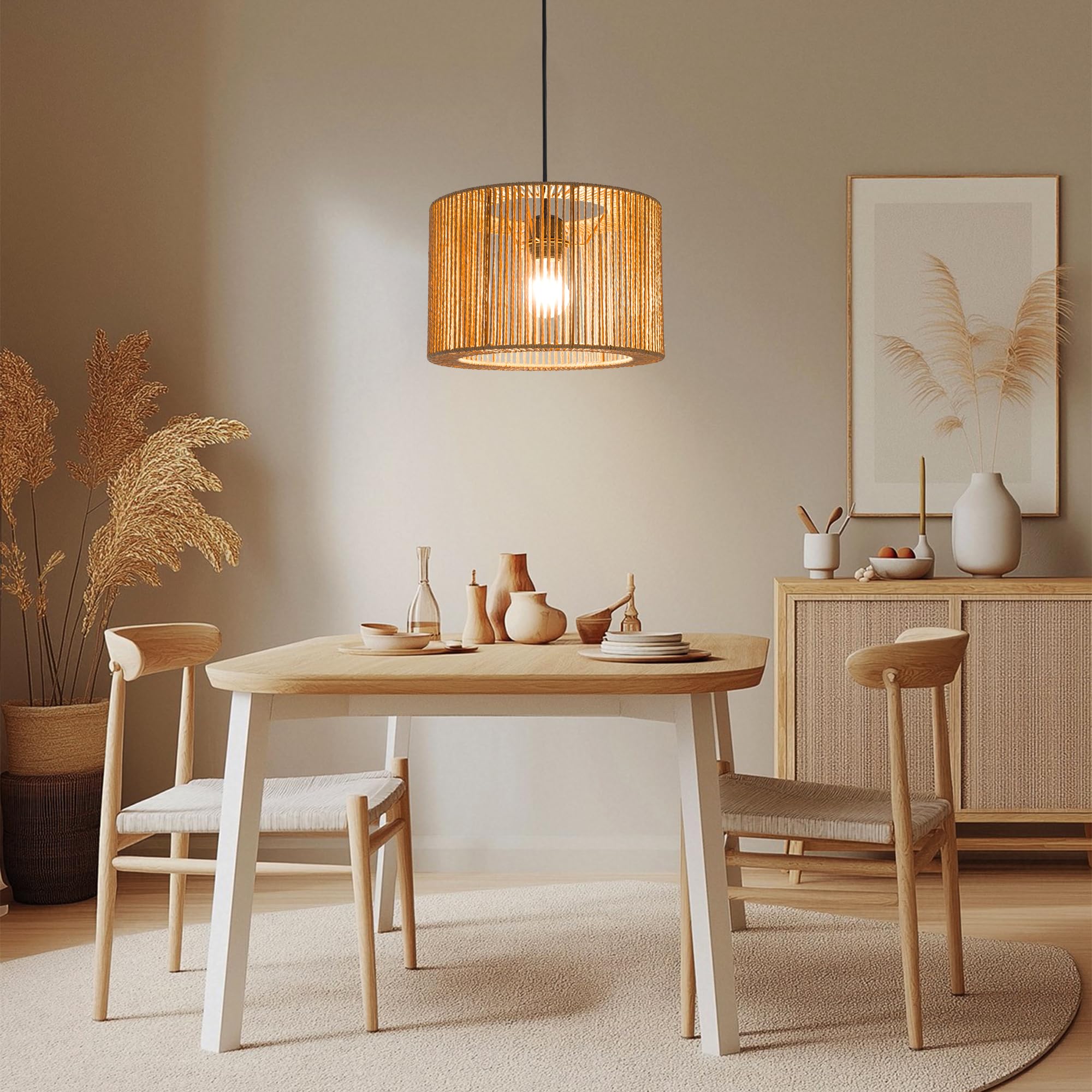 Zedelmaier Deckenlampe Deckenleuchte mit Stoff-Lampenschirm Wohnzimmerlampe Schlafzimmer Kinderzimmer Flur Lampe