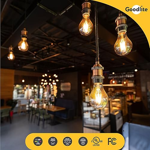 Miniatura 7 de Goodlite Bombilla de filamento LED A23 de 21 W (equivalente a 225 W), regulable, blanco cálido 3000 K (30 K), vidrio transparente, E26, alto