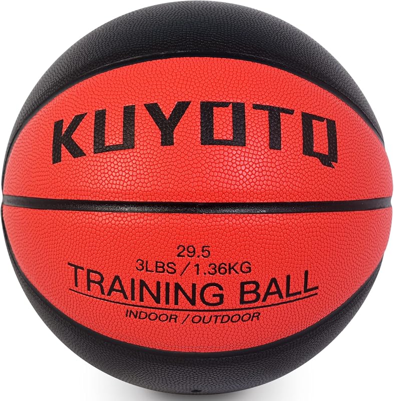 KUYOTQ Baloncesto pesado con peso de 3 libras/2.2 libras 29.5/28.5 "Tamaño de entrenamiento 7/6 Equipo de baloncesto al aire libre para mejorar el manejo de la pelota, regatear, pasar y rebotar (desinflado)
