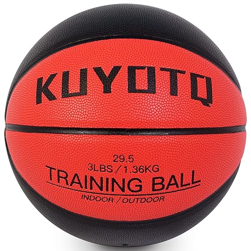 KUYOTQ 3lbs/2.2lbs Weighted Heavy Basketball 29.5/28.5" Training Size 7/6 Outdoor