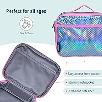 Vista 6 de Wildkin Paquete de mochila para niños de 15 pulgadas con bolsa de almuerzo (escamas de sirena)