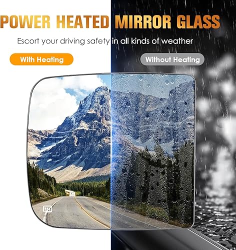 Miniatura 3 de Espejo calefactable lateral izquierdo y derecho para Dodge Ram 1500 2009-2019, 2010-19, 2500, 3500, 4500, 5500, 1 par solo para espejo tipo remolque
