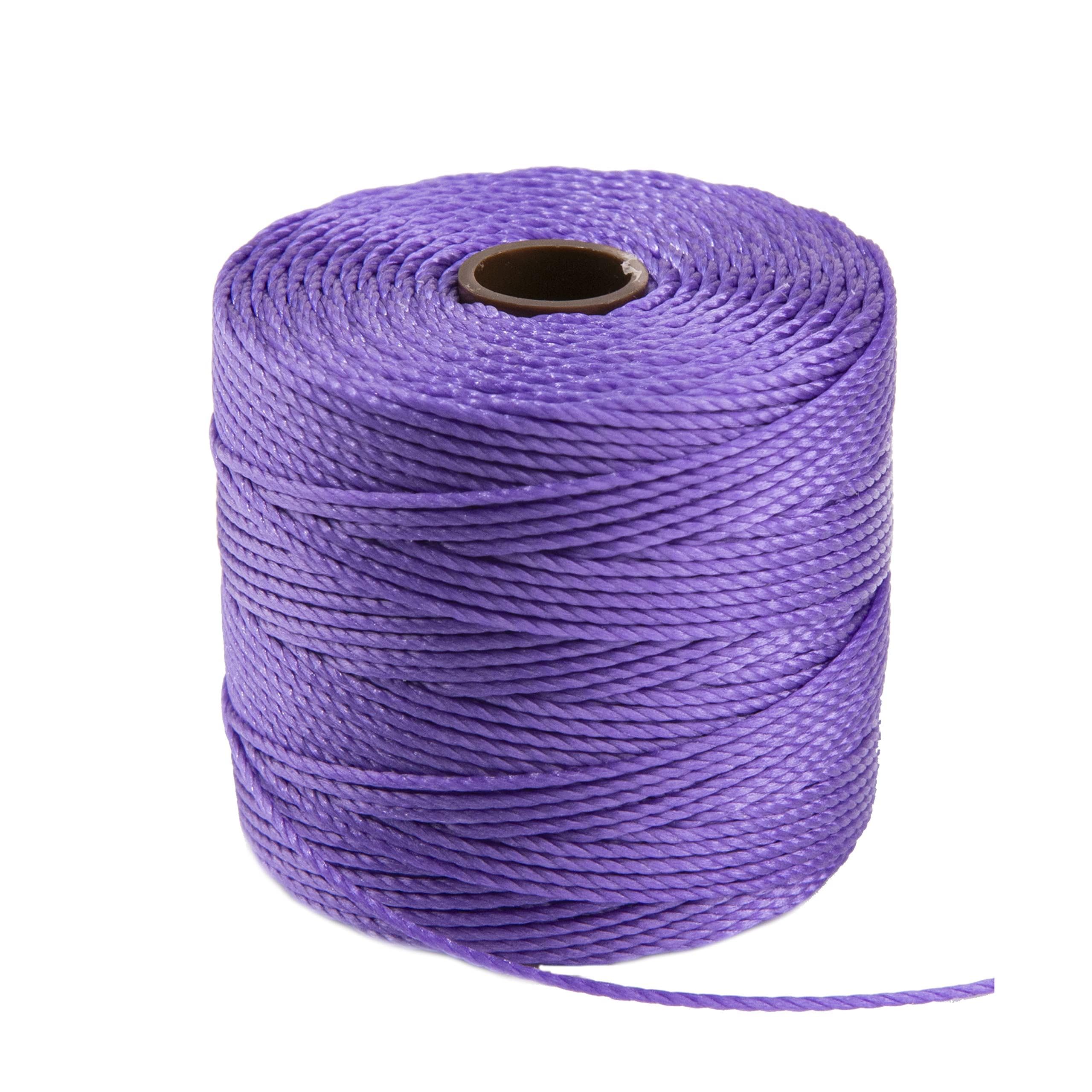 Fil S-Lon Tex 210 violet de 0,5mm pour tresser des bracelets d'amitié bohèmes