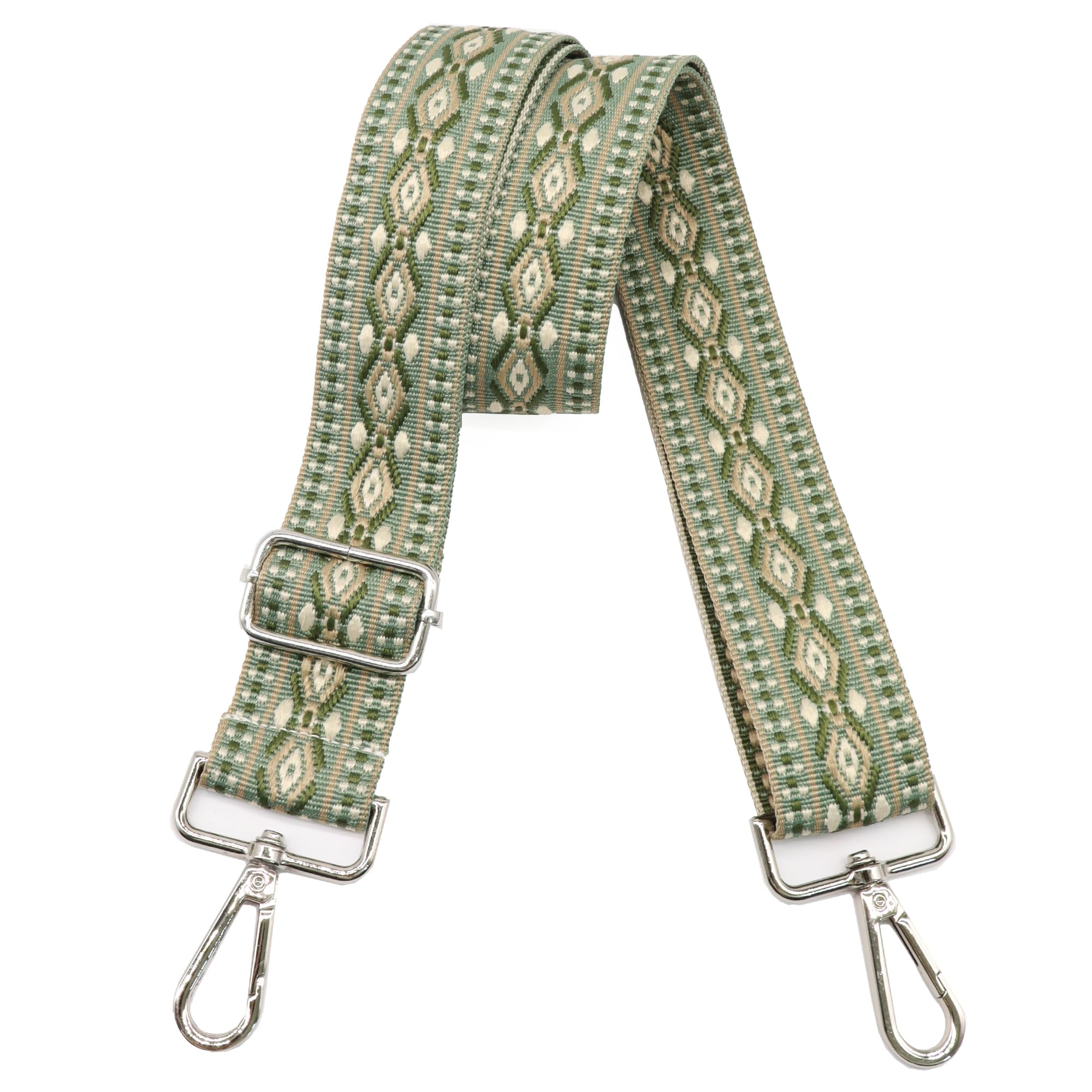 LEMEDE Purse Strap Adjustable Replacement Crossbody Bag Straps Retro Jacquard Embroidery Shoulder Straps for Shoulder Bag